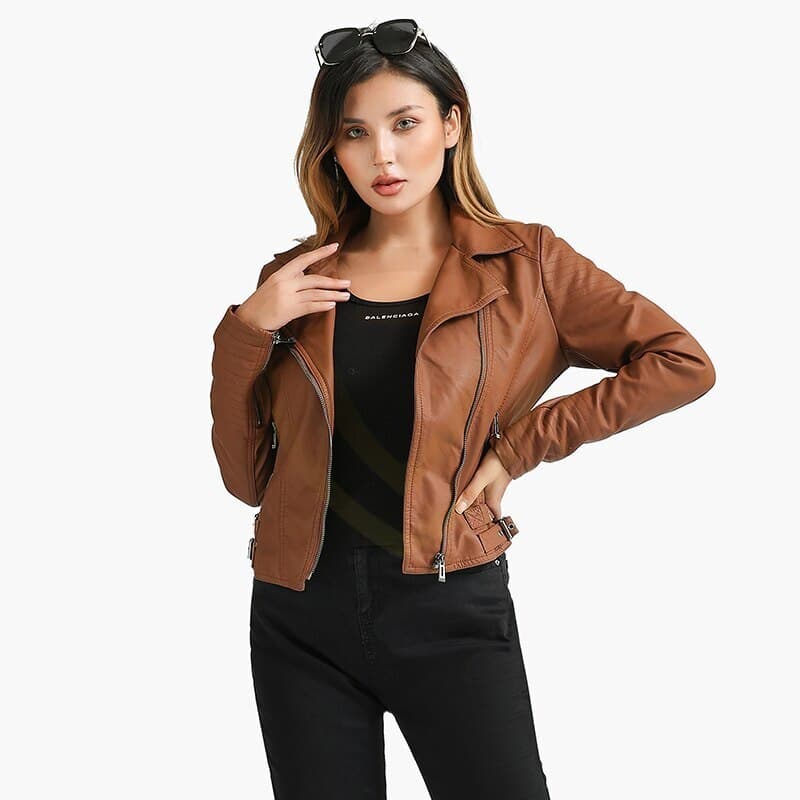 Long Sleeve Leather Jacket (100% Pure)